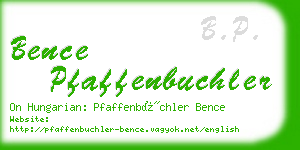 bence pfaffenbuchler business card